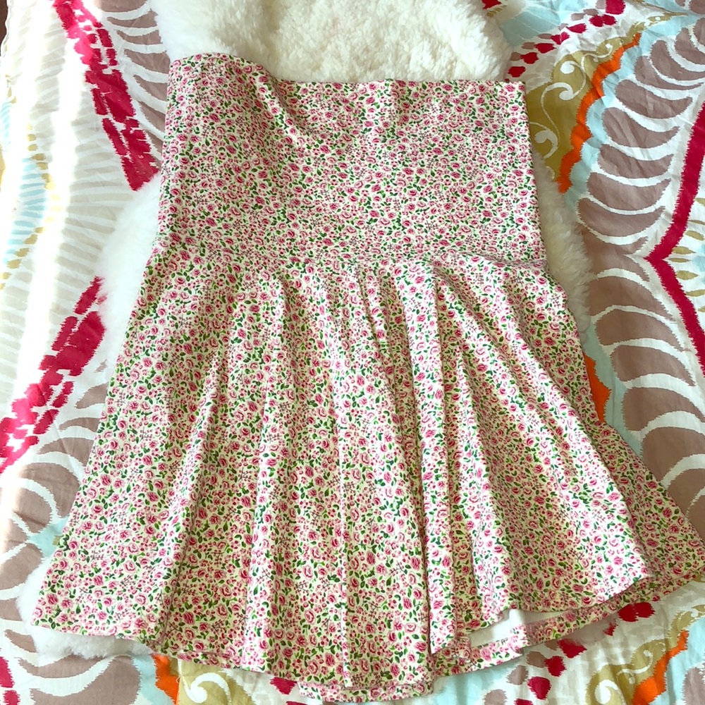 American apparel size L floral skater skirt